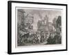 Southwark Fair, 1733-William Hogarth-Framed Giclee Print