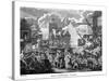 'Southwark Fair'-William Hogarth-Stretched Canvas