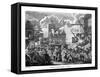 'Southwark Fair'-William Hogarth-Framed Stretched Canvas