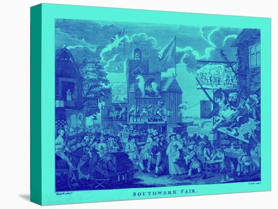 'Southwark Fair'-William Hogarth-Stretched Canvas