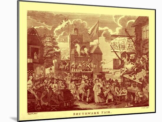 'Southwark Fair'-William Hogarth-Mounted Giclee Print