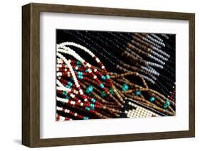 Southwest, American Indian art & handicrafts. Classic Navajo bead work necklaces.-Cindy Miller Hopkins-Framed Photographic Print