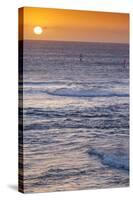 Southwest Australia, Prevelly, Surfers Point, Windsurfers, Dusk-Walter Bibikow-Stretched Canvas