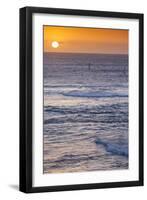 Southwest Australia, Prevelly, Surfers Point, Windsurfers, Dusk-Walter Bibikow-Framed Photographic Print