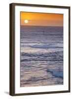 Southwest Australia, Prevelly, Surfers Point, Windsurfers, Dusk-Walter Bibikow-Framed Photographic Print