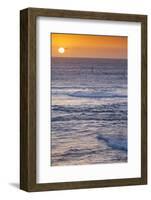 Southwest Australia, Prevelly, Surfers Point, Windsurfers, Dusk-Walter Bibikow-Framed Photographic Print