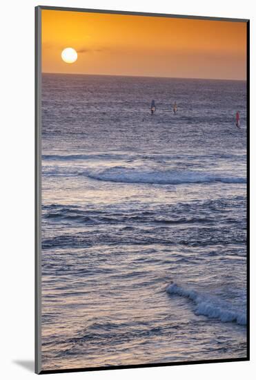 Southwest Australia, Prevelly, Surfers Point, Windsurfers, Dusk-Walter Bibikow-Mounted Photographic Print