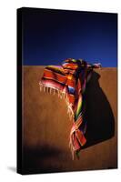 Southwest Blanket on Adobe Wall-Jim Zuckerman-Stretched Canvas