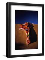 Southwest Blanket on Adobe Wall-Jim Zuckerman-Framed Photographic Print