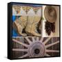 Southwest Collage II-Kathy Mahan-Framed Stretched Canvas