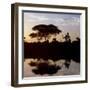 Southwest Ethiopia, Omo River, Sunset on Banks of Omo River Near a Dassanech Village, Ethiopia-Nigel Pavitt-Framed Photographic Print