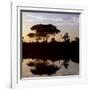 Southwest Ethiopia, Omo River, Sunset on Banks of Omo River Near a Dassanech Village, Ethiopia-Nigel Pavitt-Framed Photographic Print