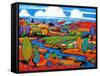 Southwest Fauve Landscape-Patty Baker-Framed Stretched Canvas