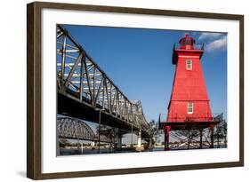 Southwest Reef Lighthouse, Atchafalaya Basin, Louisiana, USA-Alison Jones-Framed Photographic Print