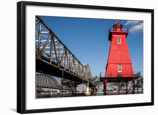 Southwest Reef Lighthouse, Atchafalaya Basin, Louisiana, USA-Alison Jones-Framed Photographic Print