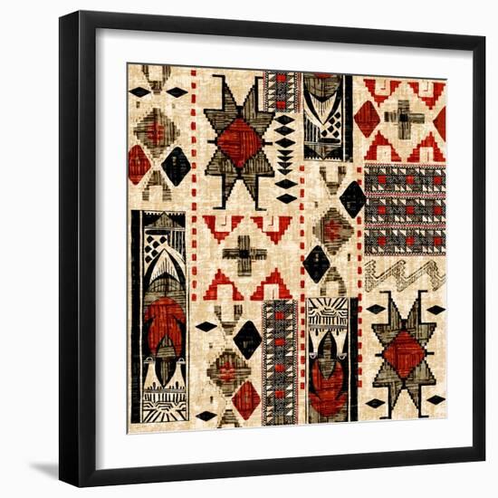 Southwest Textile I-Nicholas Biscardi-Framed Art Print