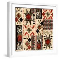 Southwest Textile I-Nicholas Biscardi-Framed Art Print