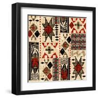 Southwest Textile I-Nicholas Biscardi-Framed Art Print