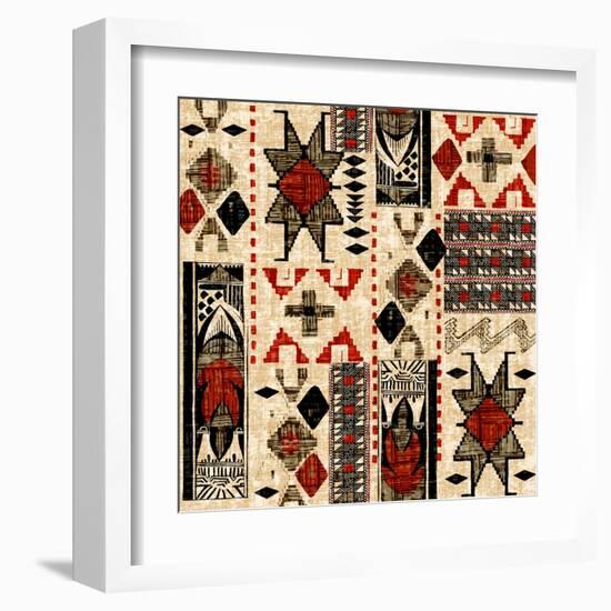 Southwest Textile I-Nicholas Biscardi-Framed Art Print