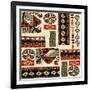 Southwest Textile II-Nicholas Biscardi-Framed Premium Giclee Print