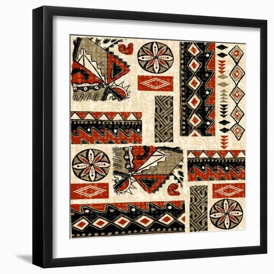 Southwest Textile II-Nicholas Biscardi-Framed Premium Giclee Print