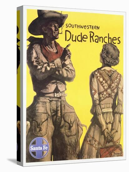 Southwestern Dude Ranches Poster-Hernando G. Villa-Stretched Canvas