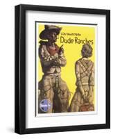 Southwestern Dude Ranches Poster-Hernando G. Villa-Framed Giclee Print