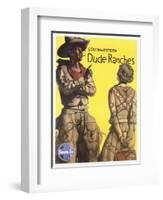 Southwestern Dude Ranches Poster-Hernando G. Villa-Framed Giclee Print