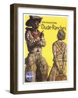 Southwestern Dude Ranches Poster-Hernando G. Villa-Framed Giclee Print