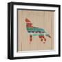 Southwestern Vibes VI on Walnut-Farida Zaman-Framed Art Print