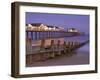 Southwold Pier and Wooden Groyne at Sunset, Southwold, Suffolk, England, United Kingdom, Europe-Neale Clark-Framed Photographic Print