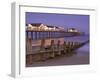 Southwold Pier and Wooden Groyne at Sunset, Southwold, Suffolk, England, United Kingdom, Europe-Neale Clark-Framed Photographic Print