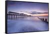 Southwold Pier at dawn, Southwold, Suffolk, England, United Kingdom, Europe-Andrew Sproule-Framed Stretched Canvas