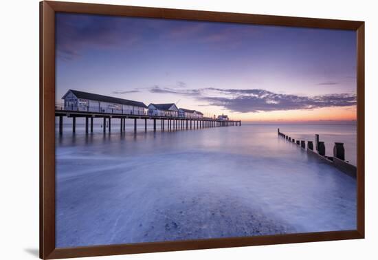 Southwold Pier at dawn, Southwold, Suffolk, England, United Kingdom, Europe-Andrew Sproule-Framed Photographic Print