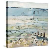 Southwold Sea View from Chris and Judy's Beach Hut-Christine McKechnie-Stretched Canvas
