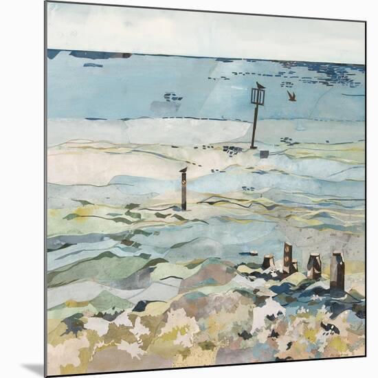 Southwold Sea View from Chris and Judy's Beach Hut-Christine McKechnie-Mounted Giclee Print