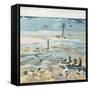 Southwold Sea View from Chris and Judy's Beach Hut-Christine McKechnie-Framed Stretched Canvas