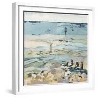 Southwold Sea View from Chris and Judy's Beach Hut-Christine McKechnie-Framed Giclee Print