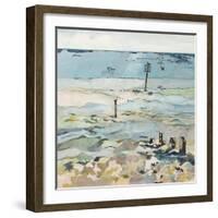 Southwold Sea View from Chris and Judy's Beach Hut-Christine McKechnie-Framed Giclee Print