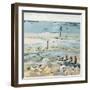 Southwold Sea View from Chris and Judy's Beach Hut-Christine McKechnie-Framed Giclee Print