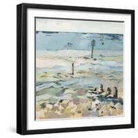 Southwold Sea View from Chris and Judy's Beach Hut-Christine McKechnie-Framed Giclee Print