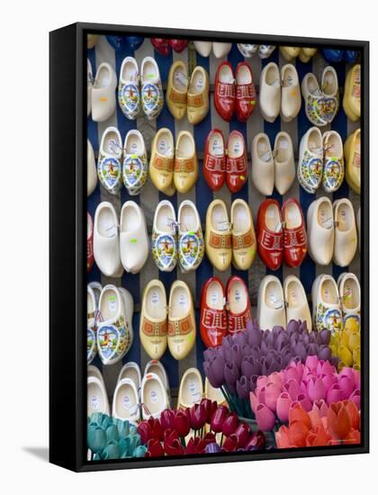 Souvenir Clogs, Amsterdam, Holland-Peter Adams-Framed Stretched Canvas