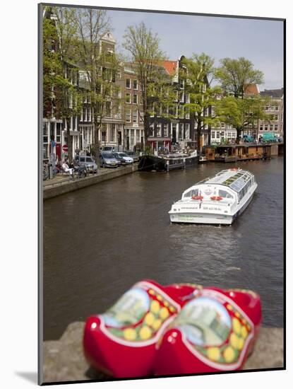 Souvenir Clogs and Canal, Amsterdam, Holland, Europe-Frank Fell-Mounted Photographic Print