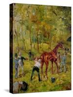 Souvenir d'Auteuil-A memory of Auteuil, 1881. Canvas on cardboard, 70 x 56 cm.-Henri de Toulouse-Lautrec-Stretched Canvas