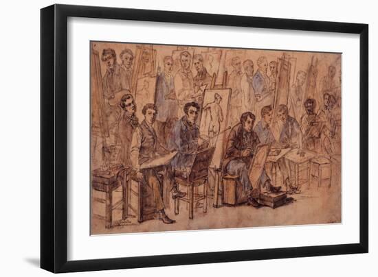 Souvenir de l'atelier Lethière en 1823-Charles Raymond Chabrillac-Framed Giclee Print