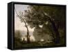 Souvenir de Mortefontaine-Jean-Baptiste-Camille Corot-Framed Stretched Canvas