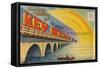 'Souvenir Folder of Quaint Key West Fla. - New Highway', c1940s-Unknown-Framed Stretched Canvas