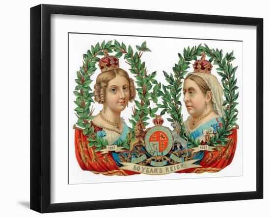 Souvenir for Queen Victoria's Golden Jubilee, 1887-null-Framed Giclee Print