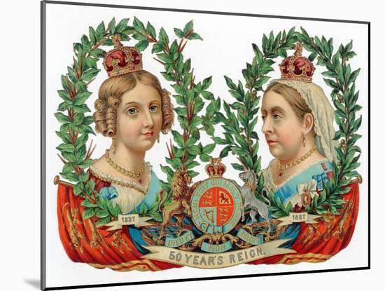 Souvenir for Queen Victoria's Golden Jubilee, 1887-null-Mounted Giclee Print
