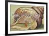 Souvenir from Chautauqua Lake, New York Shell and Sunset-Lantern Press-Framed Art Print